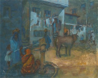 Barbara Doyle (b.1917) - 1989 Oil, Mt. Abu No.3