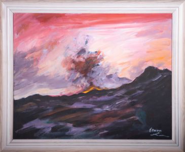 Contemporary Acrylic - Stormy Sea at Sunset