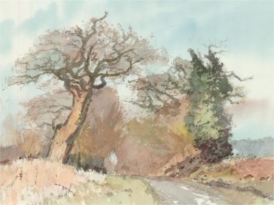 Keith Johnson (1931-2018) - 2010 Watercolour, Countryside Path