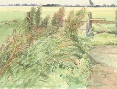 Keith Johnson (1931-2018) - 1988 Watercolour, Upton Marshes, Norfolk