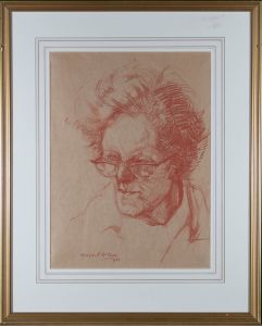 Margaret McClean - 1881 Sanguine, Study of a Head