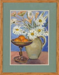 Vivienne Adams - Contemporary Acrylic, Daisies & Clementines