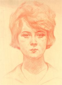 Samouil Grigorievich Nevelshtein (1903-1983) - Mid 20th Century Crayon, Marina