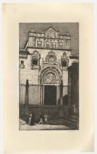 William Strang RA (1859-1921) - 1913 Etching, Doorway of Santa Cruz, Toledo