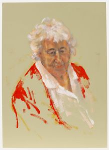 Wendy Trinder (1942-2020) - 20th Century Oil, Portrait of a Woman in Red