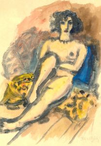 Judy Willoughby - 20th Century Monotype, Reclining Nude