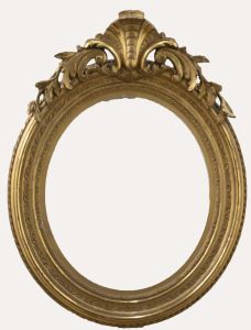 Oval 19th Century French Rococo Frame with Shell Ornament
