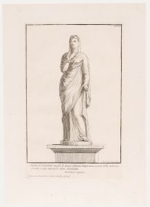 Sir Nicolas Dorigny (1658-1746) - Etching, Statue of Faustina the Younger