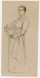 Edward Ridley - Early 20th Century Graphite Drawing, Mother & Baby