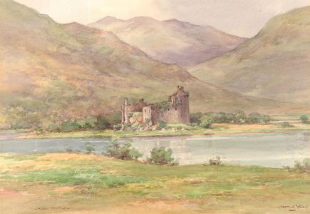 Attrib. Frank Watson Wood (1862-1963) Watercolour, Kilchurn Castle