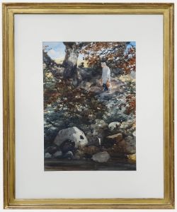 William Evans of Bristol AOWS (1809-1858) - Framed Watercolour, RHW Near Conway