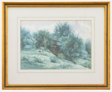 Robert Winchester Fraser (1848-1906) - Framed Watercolour, Rabbits in the Wild
