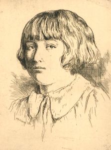 Herbert Cutner (1881-1969) - Mid 20th Century Etching, Portrait of a Girl