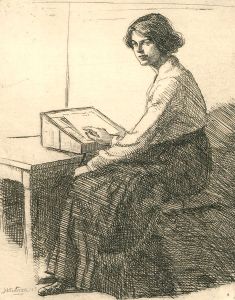 Herbert Cutner (1881-1969) - Early 20th Century Etching, The School Teacher