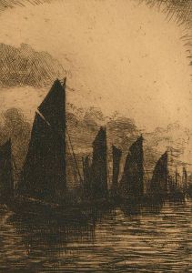 Herbert Cutner (1881-1969) - Early 20th Century Etching, Fleet Racing