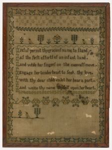 Framed 19th Century Victorian Sampler