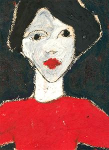 Ben Carrivick - Contemporary Oil, Lady in Red Jumper