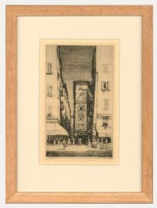 Louis Conrad Rosenberg (1890-1983) - Framed Drypoint, Rue Du Pont Vieux, Nice