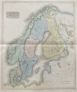 John Thomson (1777-1840) - 1830 Map Engraving, Scandinavia