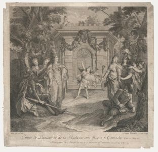Cochin after Coypel - Engraving, Entrée de L'amour et de la Richesse