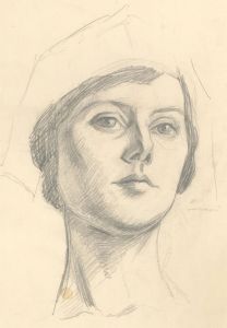 Ernest Proctor (1886-1935) - Graphite Drawing, Sketch of A Lady