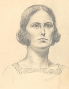 Ernest Proctor (1886-1935) - Graphite Drawing, Study of a Lady
