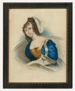 Framed Early 19th Century Watercolour - Laura, The Bride of Petrarch