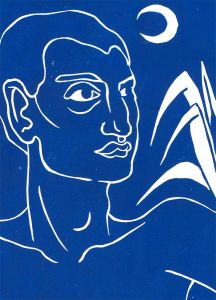 Isabelle Mulvany - 2023 Linoprint, Blue Moon