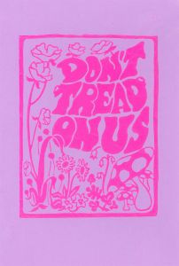 Isabelle Mulvany - 2023 Linoprint, Don't Tread on Us (Purple)