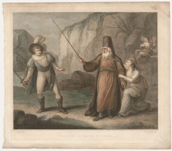 Bartolozzi after Bunbury - 1793 Engraving, Prospero Disarming Ferdinand