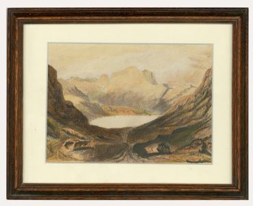 Framed 19th Century Pastel - View of the Tarn