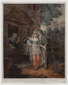 After Francis Wheatley - 1792 Stipple Engraving, Setting Out to the Fair