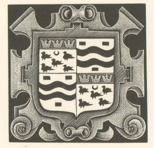 Richard Parker - 1985 Woodcut, The Bodleian Library Bookplate