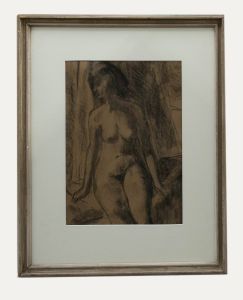 Lady Diana Milles - Mid 20th Century Charcoal Drawing, Phylida