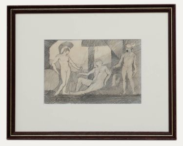 Richard Box - 1973 Graphite Drawing, Classical Figures