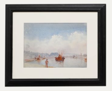Framed Mid 20th Century Watercolour - Sailor on the Shore