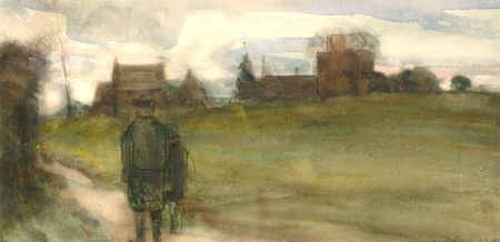 Henry Boddington (1849-1925) - 1901 Watercolour, Hampton Gay, Oxfordshire