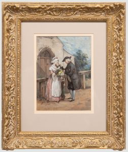 Benjamin Eugene Fichel (1826-1895) - Late 19th Century Gouache, God's Children