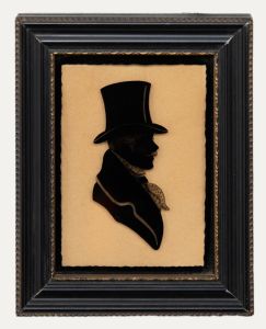 - Early 20th Century Gouache, Gentleman in a Top Hat