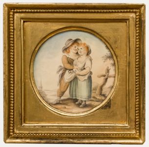 19th Century Watercolour - Sharing Beets