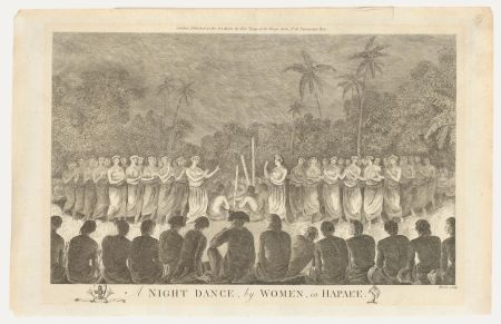 John Webber RA (1751-1793) - Engraving, A Night Dance by Women in Hapaee