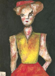 Ben Carrivick - Contemporary Oil, Woman in Yellow