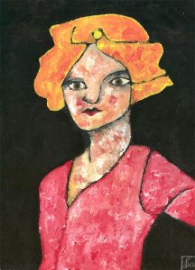 Ben Carrivick - Contemporary Oil, Lady in Red