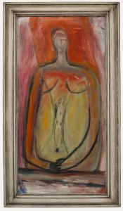 Margaret Hunter (b.1948) - Framed Contemporary Oil, Separate Beings- Female