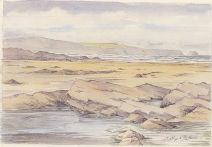 Geoffrey Plant (1939-2000) - 20th Century Watercolour, Panoramic Beach