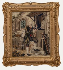 19th Century Embroidery - The Fiddle Player
