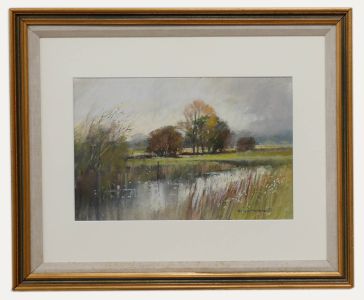Norman Battershill RBA ROI (1922-2010) - Framed Pastel, Summer Meadows