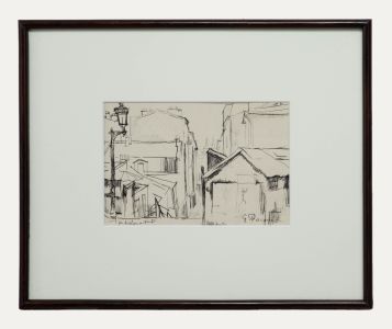 Georges Pacouil (1903-1996) - Mid 20th Century India Ink, Ménilmontant, Paris