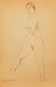 Georges Pacouil (1903-1996) - Mid 20th Century Pastel, Nude Mid Stride