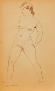 Georges Pacouil (1903-1996) - Mid 20th Century Pastel, Athletic Pose